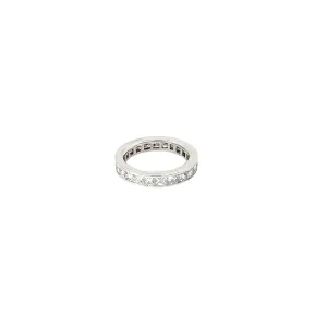 18K WHITE GOLD 3CT FVS2 PRINCESS CUT CHANNEL SET ETERNITY SIZE 6