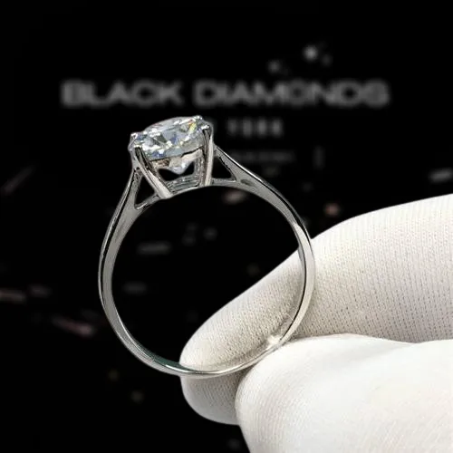 2.0 Ct Round Cut Diamond 4 Claws Engagement Ring