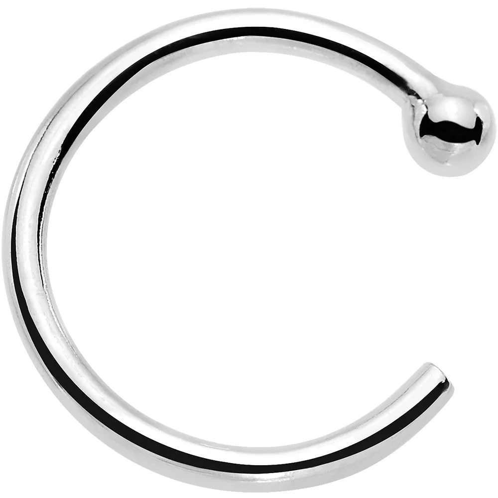 20 Gauge 1/4 925 Sterling Silver Nose Hoop