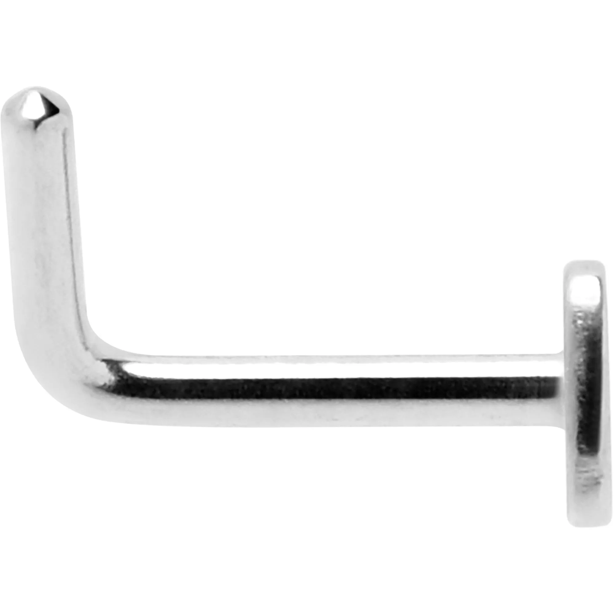 20 Gauge 1/4 ASTM F-136 Implant Grade Titanium Heart End L Shape Nose Ring