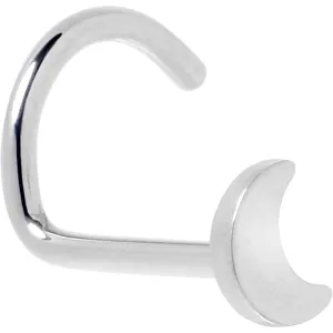 20 Gauge 1/4 ASTM F-136 Implant Grade Titanium Moon Threadless Left Side Nose Screw