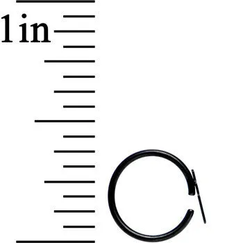 20 Gauge 5/16 Black IP Divine Cross Nose Hoop