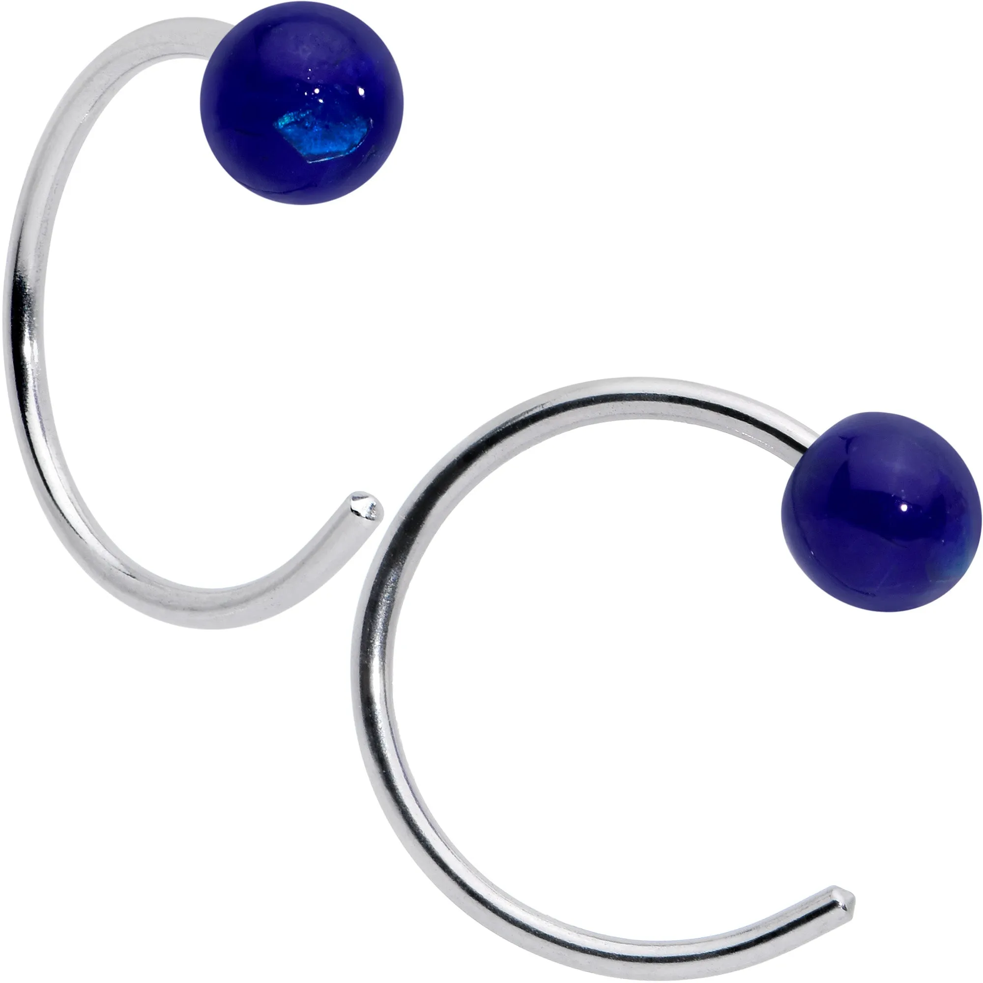 20 Gauge 5/16 Nose Hoop Gem Faux Opal Pack Classy Nose Ring Set of 6