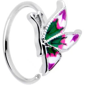 20 Gauge 5/16 Profile Butterfly Nose Hoop