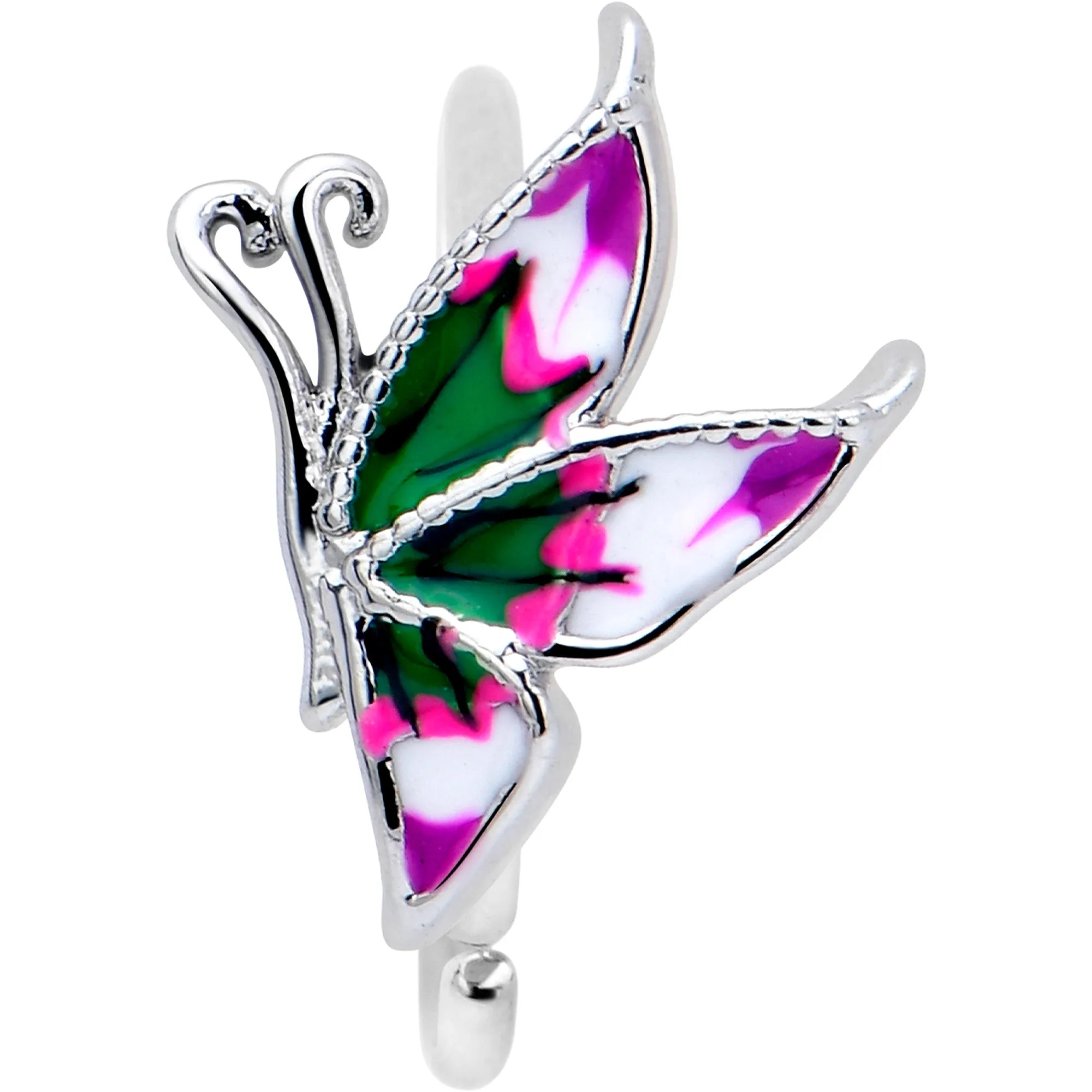 20 Gauge 5/16 Profile Butterfly Nose Hoop