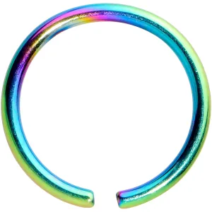 20 Gauge 7mm Rainbow PVD Grade 23 Titanium Bendable Hoop Ring