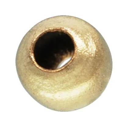 2.0mm Sandblast Bead 0.8mm Hole, 14k gold filled. Made in USA. #4004720SB