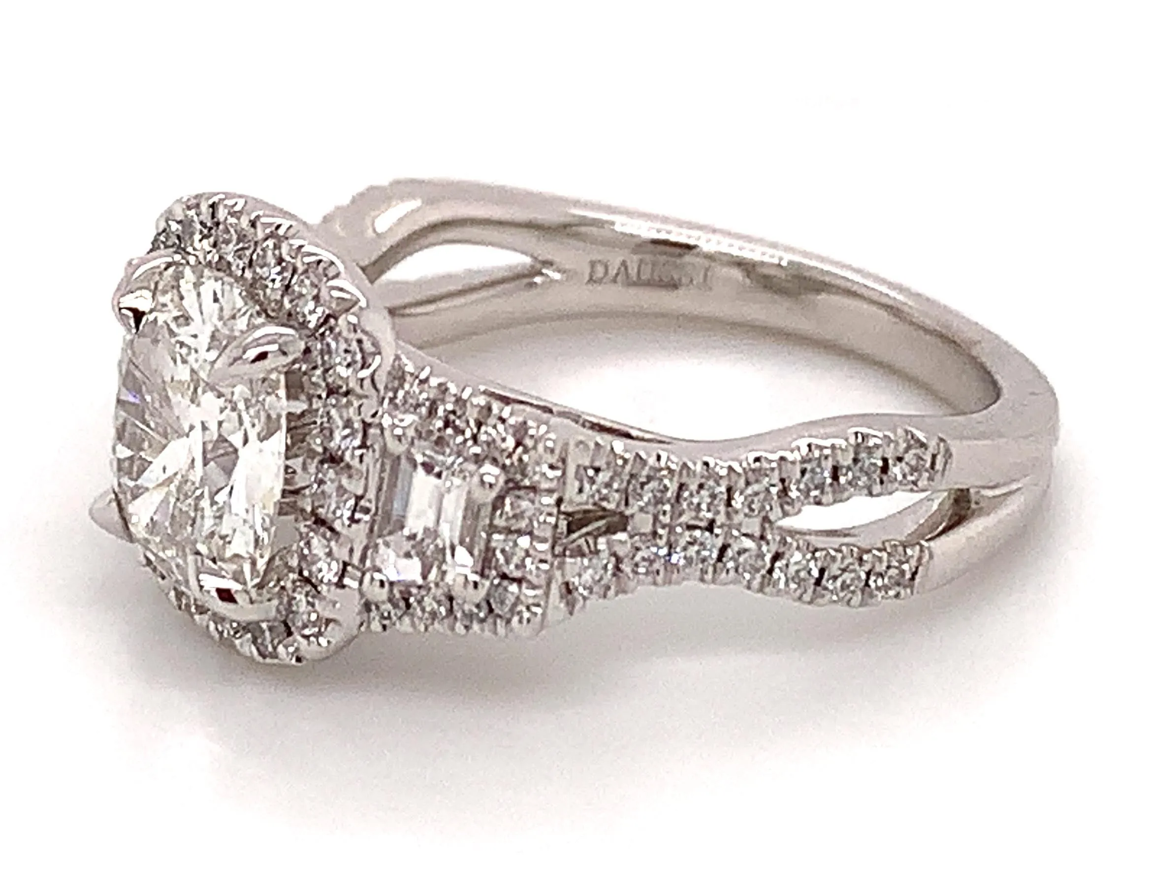 2.36ctw Henri Daussi Cushion-cut Three Stone GIA certified Engagement Anniversary Ring