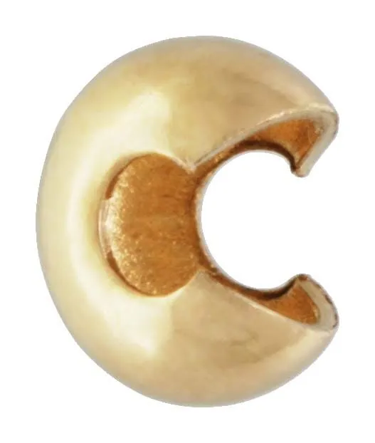 2.5mm Crimp Cover, 14k gold filled. Made in USA. #4004825CCB100