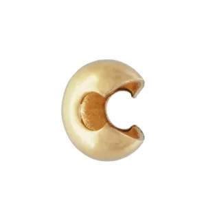2.5mm Crimp Cover, 14k gold filled. Made in USA. #4004825CCB100