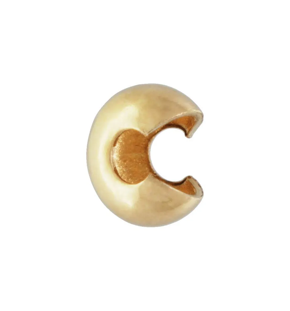 2.5mm Crimp Cover, 14k gold filled. Made in USA. #4004825CCB100