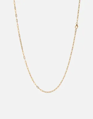 2.5mm Volt Link Cable Chain Necklace, 14k Gold