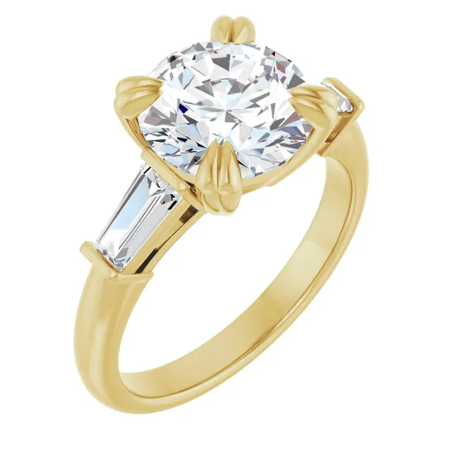 3.0ct Round Cut Lab Diamond Engagement Ring (Setting Only)