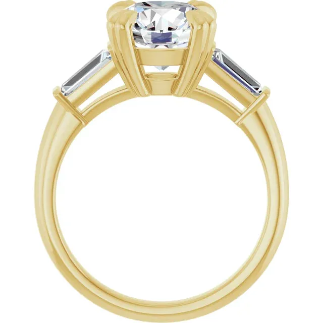 3.0ct Round Cut Lab Diamond Engagement Ring (Setting Only)