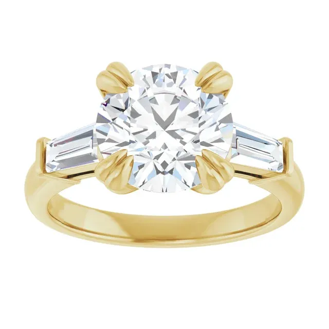 3.0ct Round Cut Lab Diamond Engagement Ring (Setting Only)