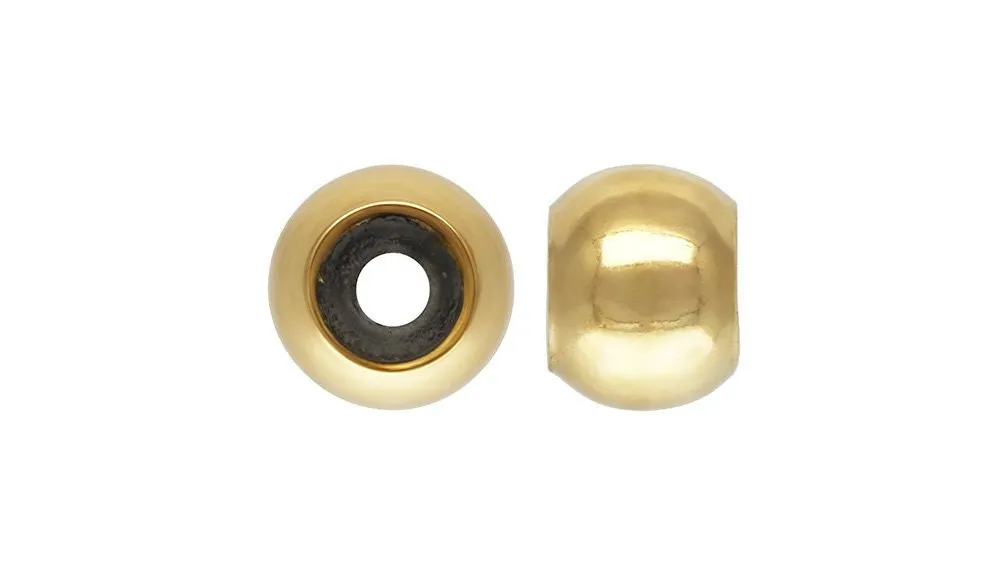 3.0mm Smart Bead 2.0mm Hole 1.0mm Fit, 14k gold filled. Made in USA. #4004830I