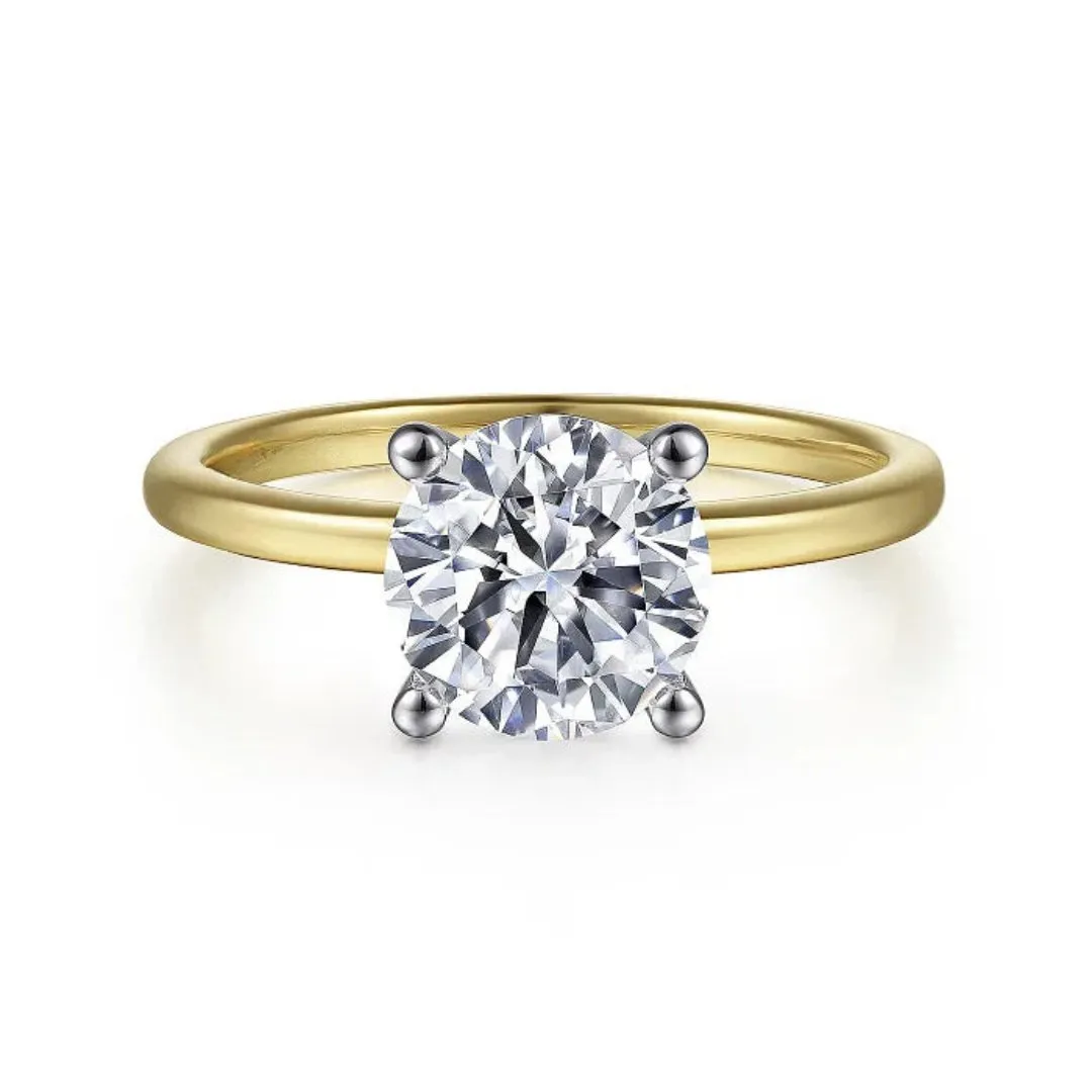 3ct Round Cut Diamond Classic Four Prong Engagement Ring