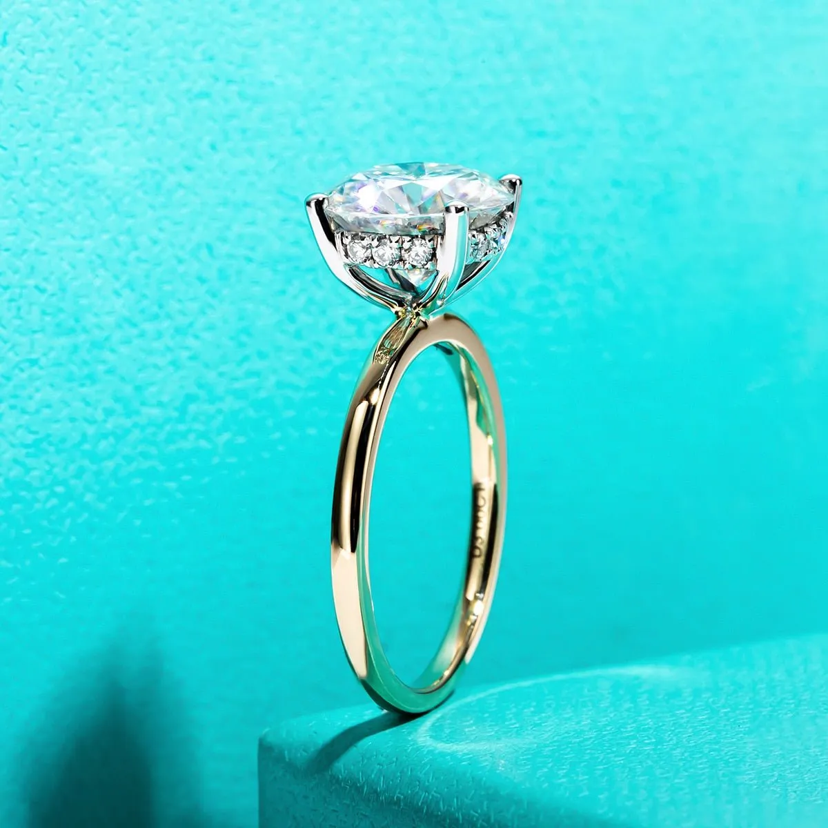 3ct Round Cut Diamond Classic Four Prong Engagement Ring
