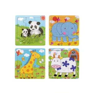 4 Animal Puzzle Set