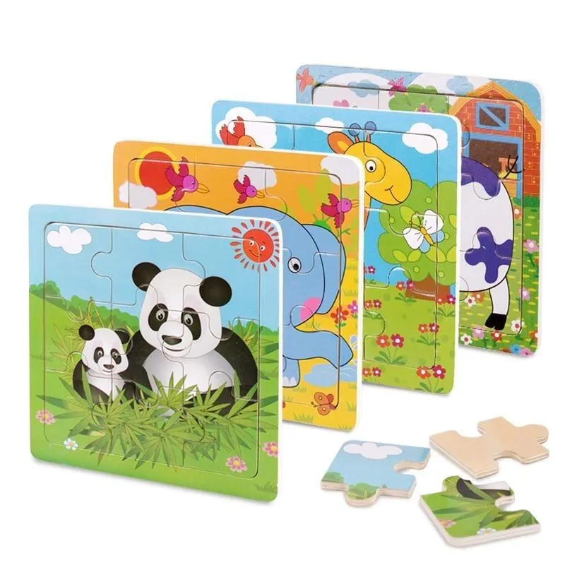 4 Animal Puzzle Set