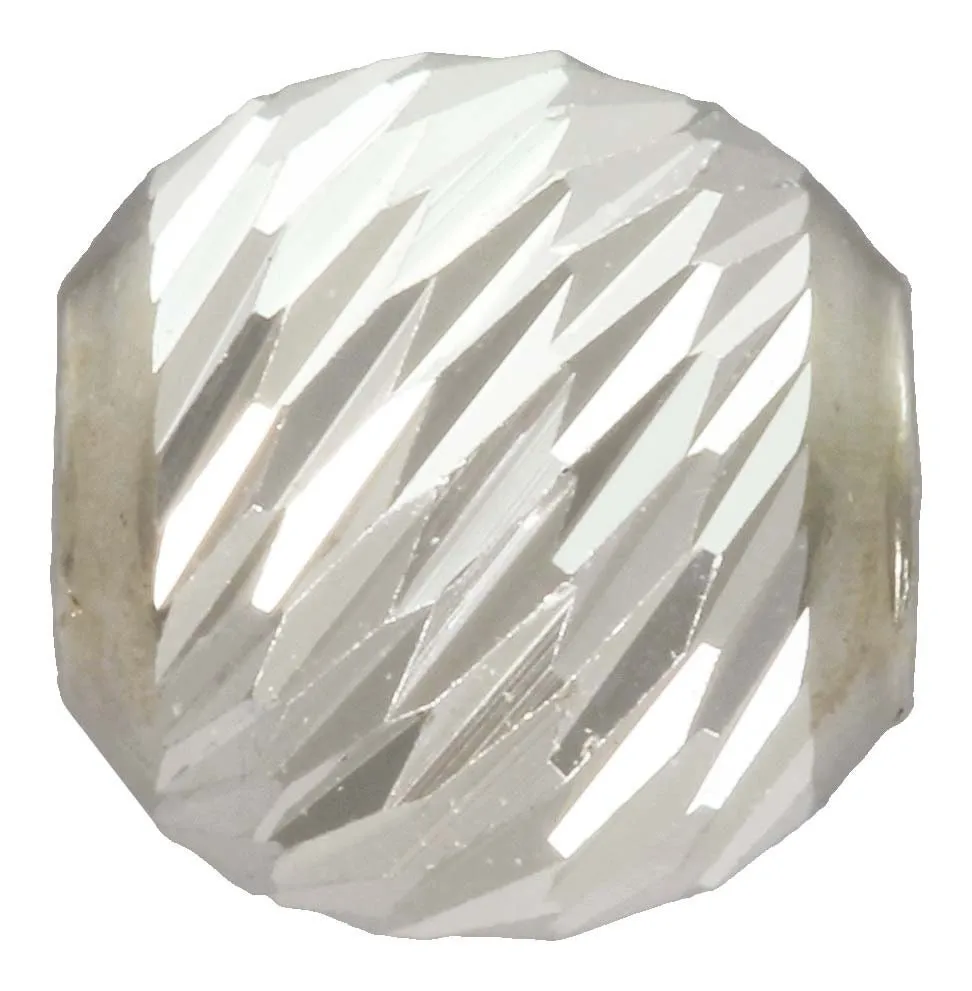 4.0mm Multi-Cut Bead 1.5mm Hole, Sterling Silver. Made in USA. #5004640D25