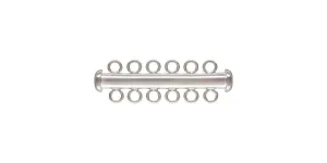 4.3x36.0mm Tube Clasp 6 Row, Sterling Silver. Made in USA. #50035806R