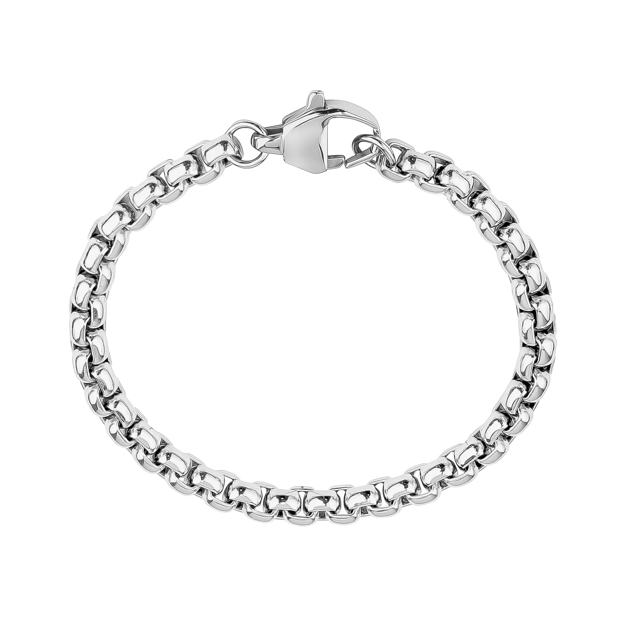 6mm Round Box Link Bracelet