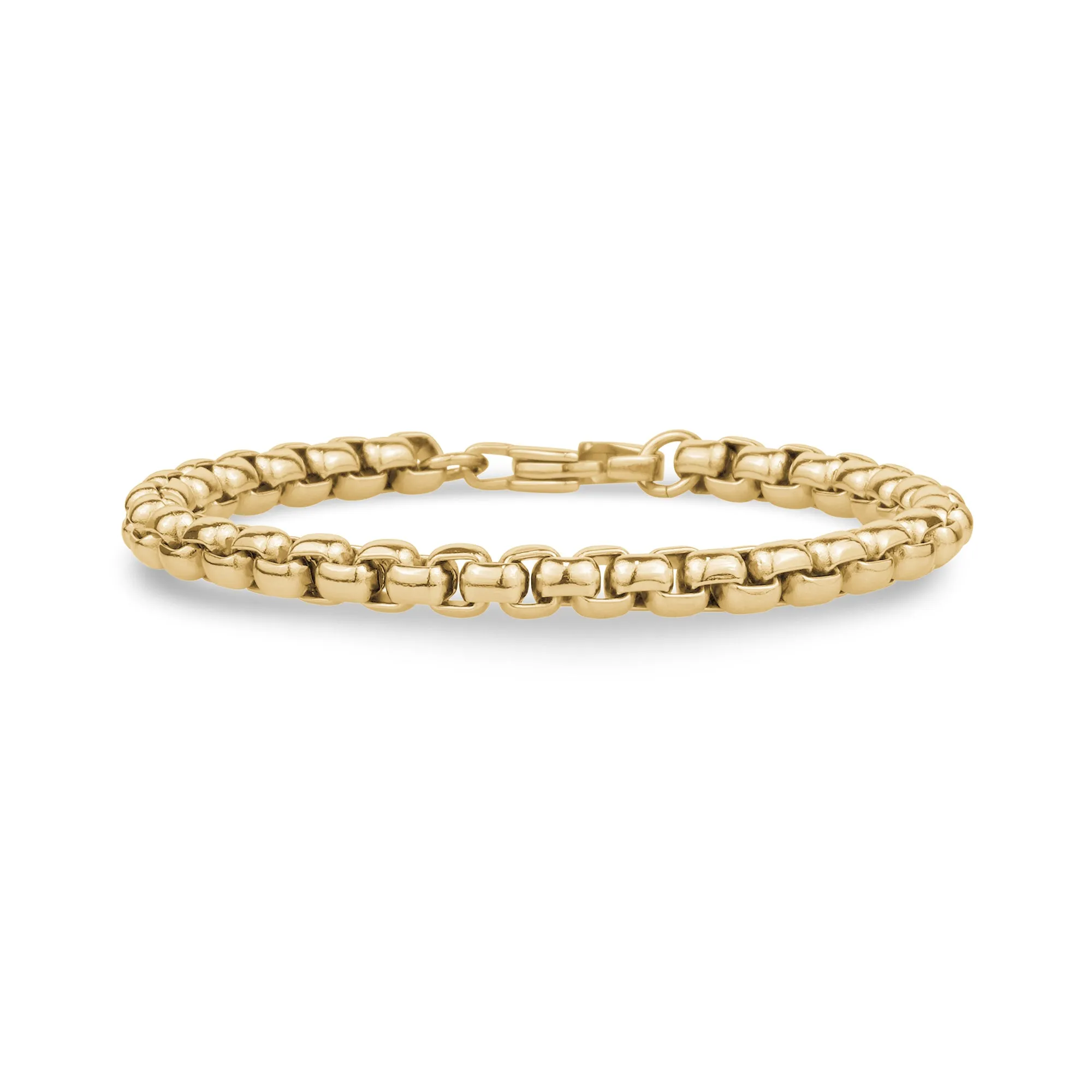 6mm Round Box Link Bracelet