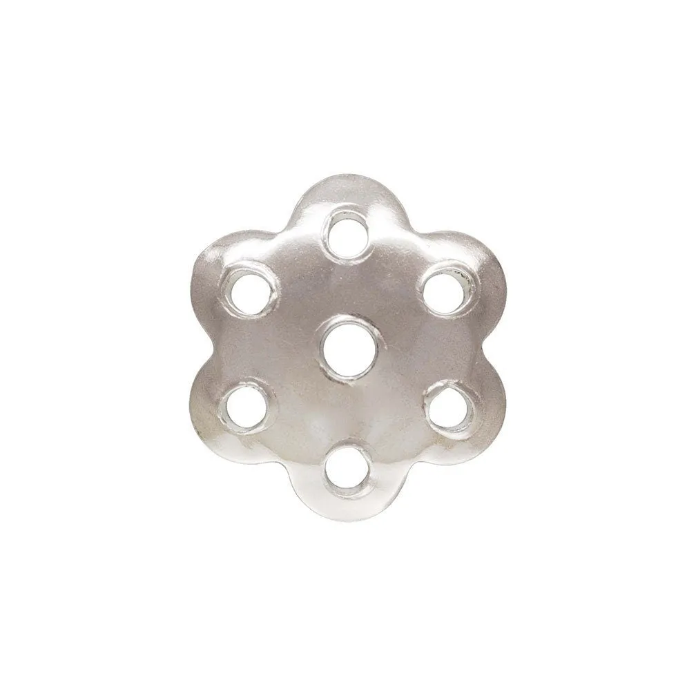 7.0mm Perforated Flower Bead Cap, Sterling Silver. Made in USA. #5020266