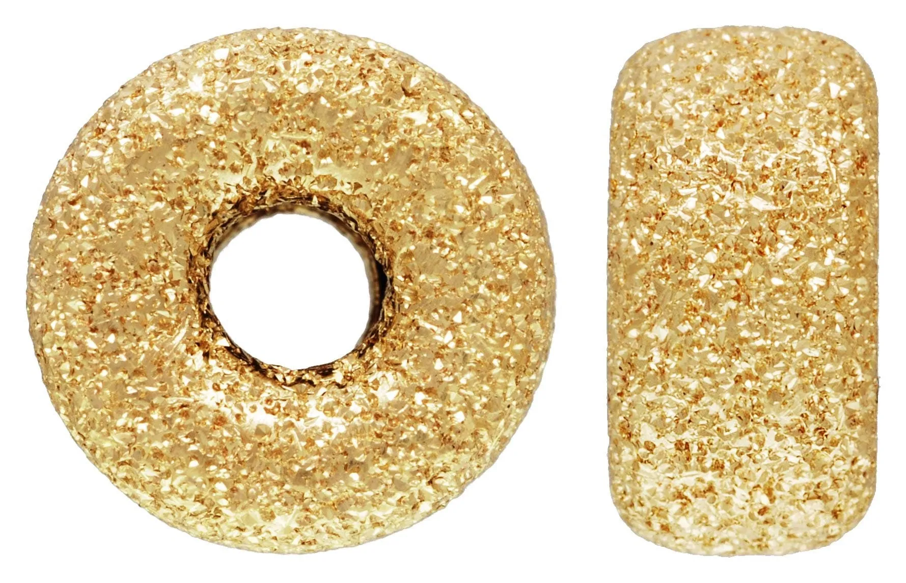7.0mm Stardust Rondelle 1.8mm Hole, 14k gold filled. Made in USA. #4004569S