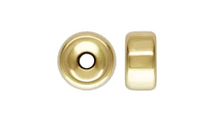 7.2x3.8mm Rondelle 1.8mm Hole, 14k gold filled. Made in USA. #4004569