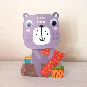 7th Birthday Bear - Children’s 3D Birthday Card