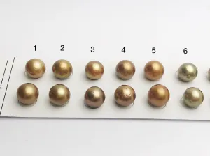 8-9mm Chocolate Tahitian Loose Matched Pearls, Round Shape (#632)