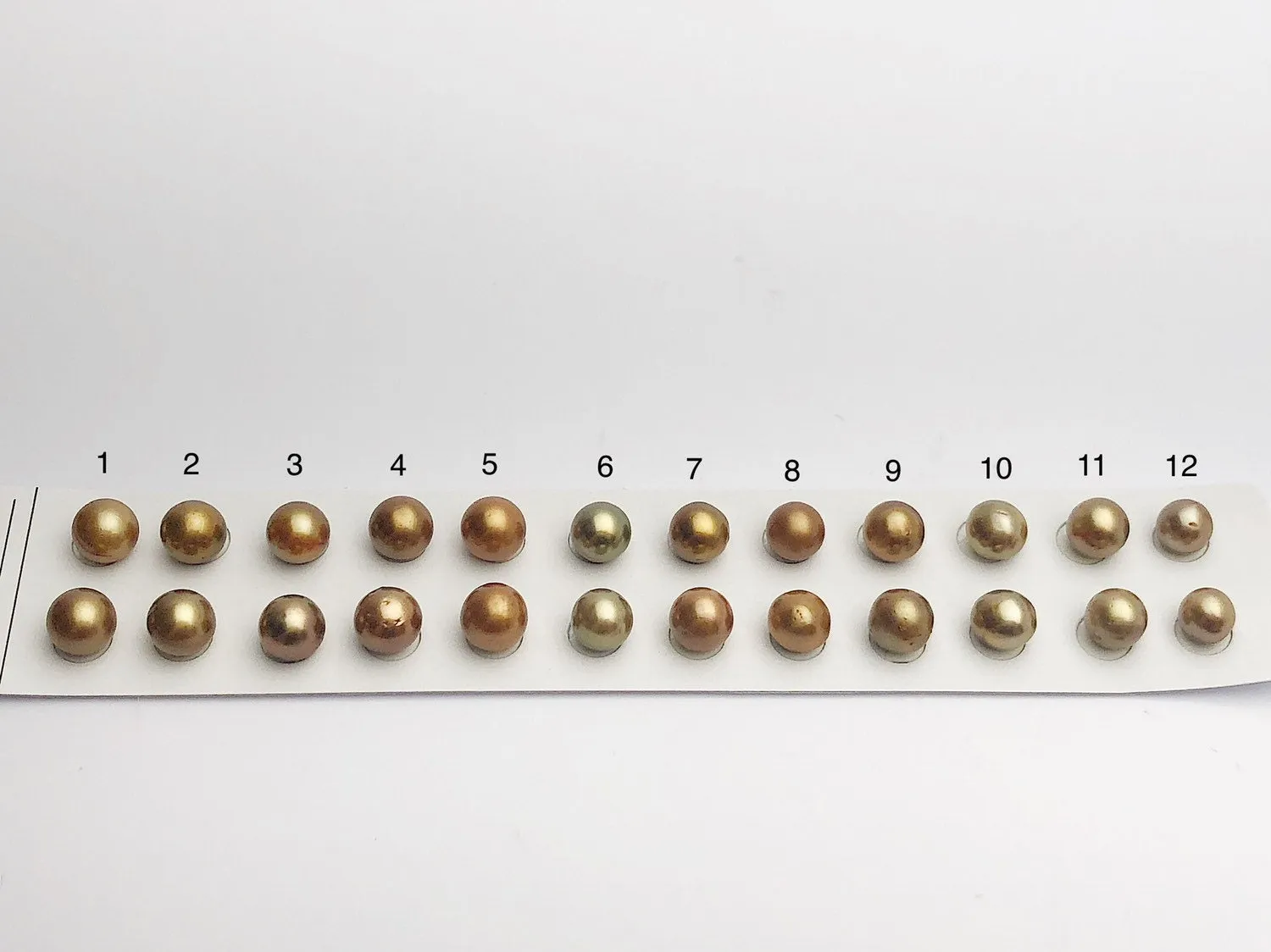 8-9mm Chocolate Tahitian Loose Matched Pearls, Round Shape (#632)