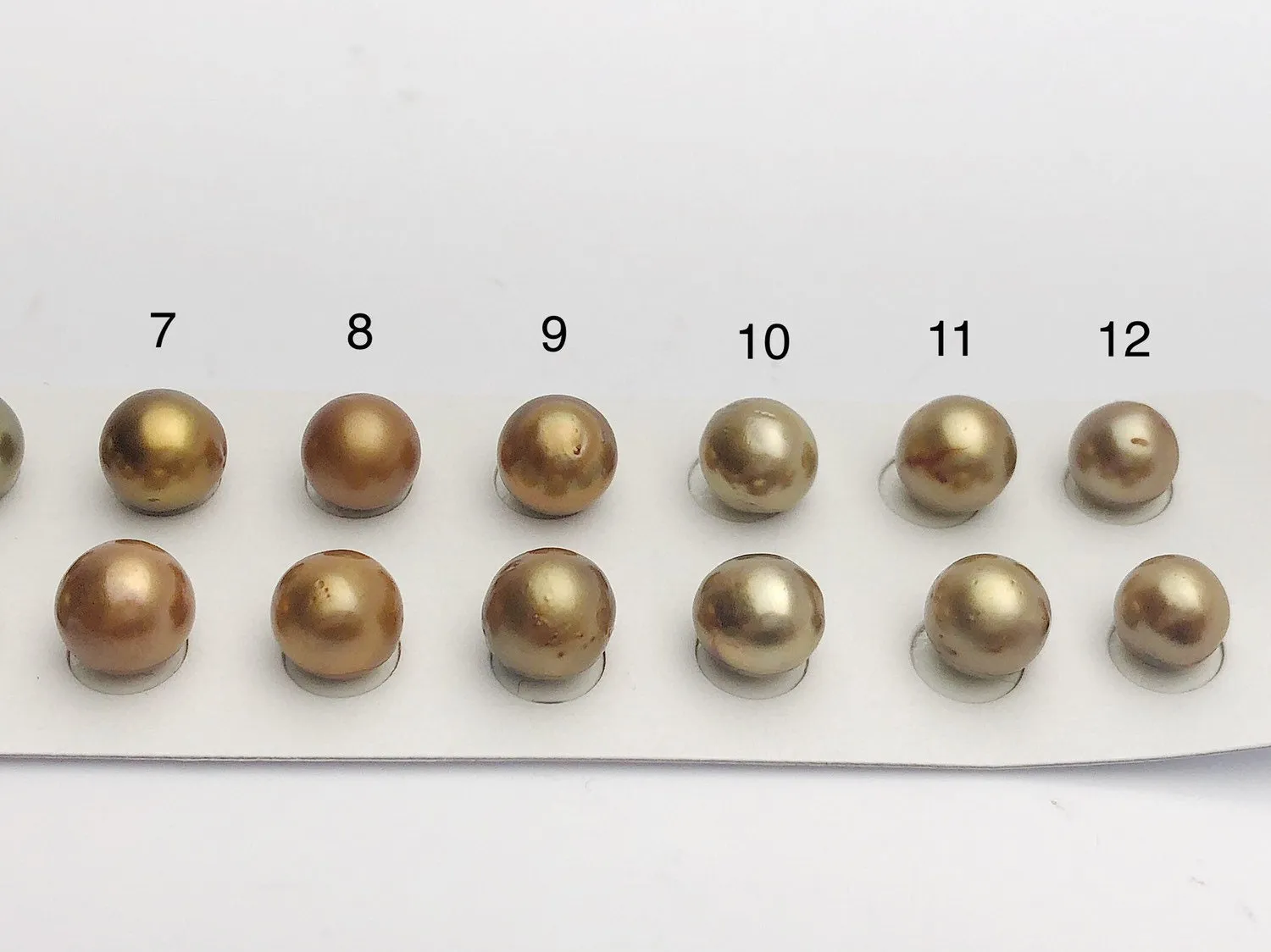 8-9mm Chocolate Tahitian Loose Matched Pearls, Round Shape (#632)