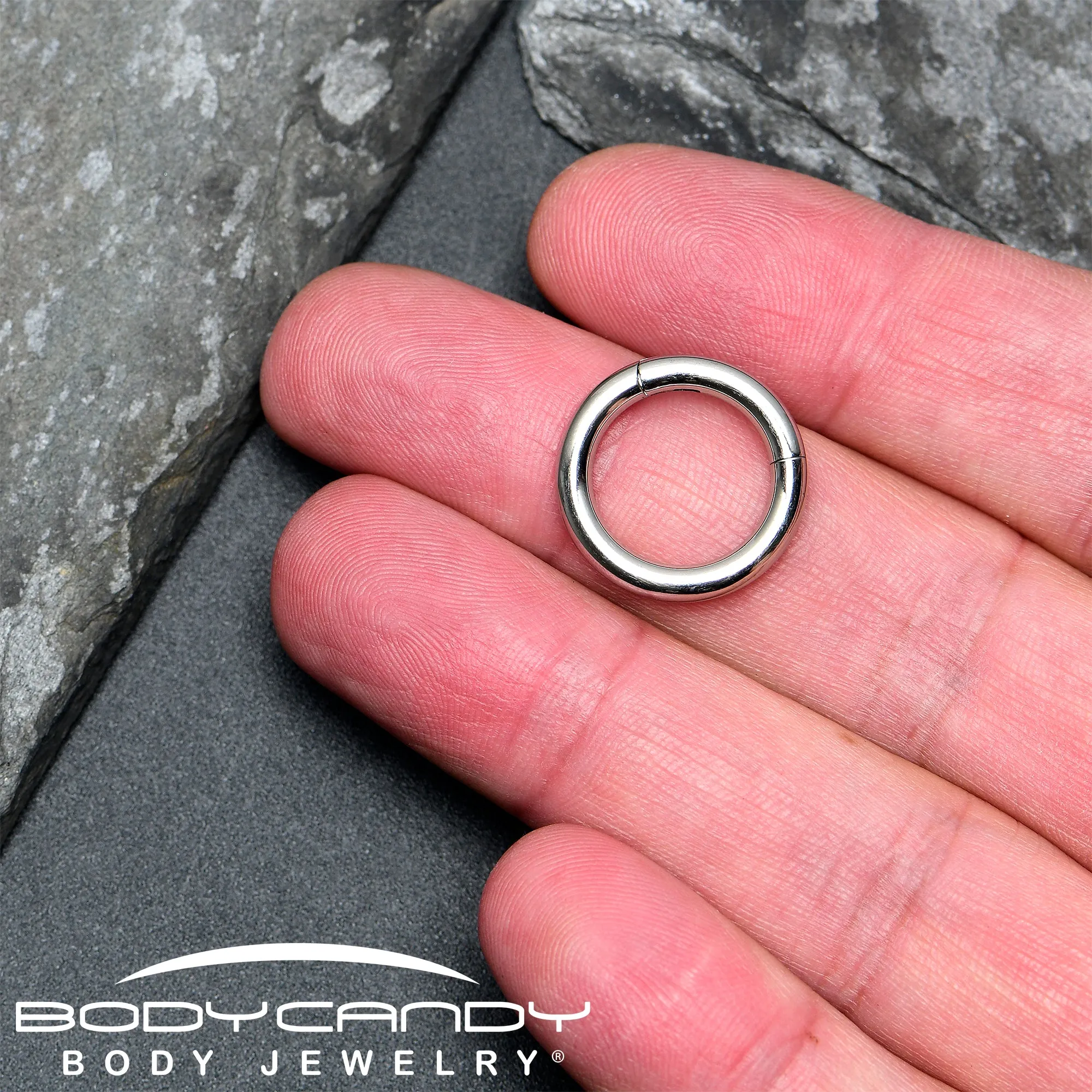 8 Gauge 5/8 316L Surgical Steel Precision Hinged Segment Hoop