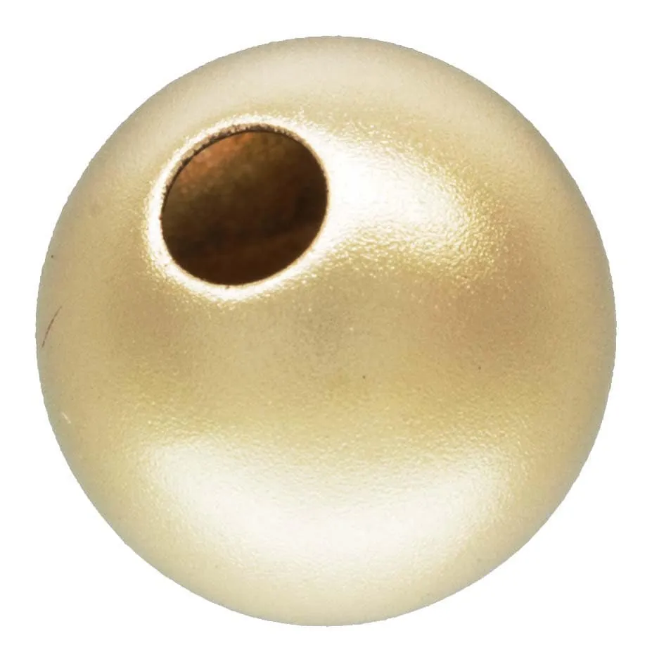 8.0mm Sandblast Bead 1.8mm Hole, 14k gold filled. Made in USA. #4004780SB