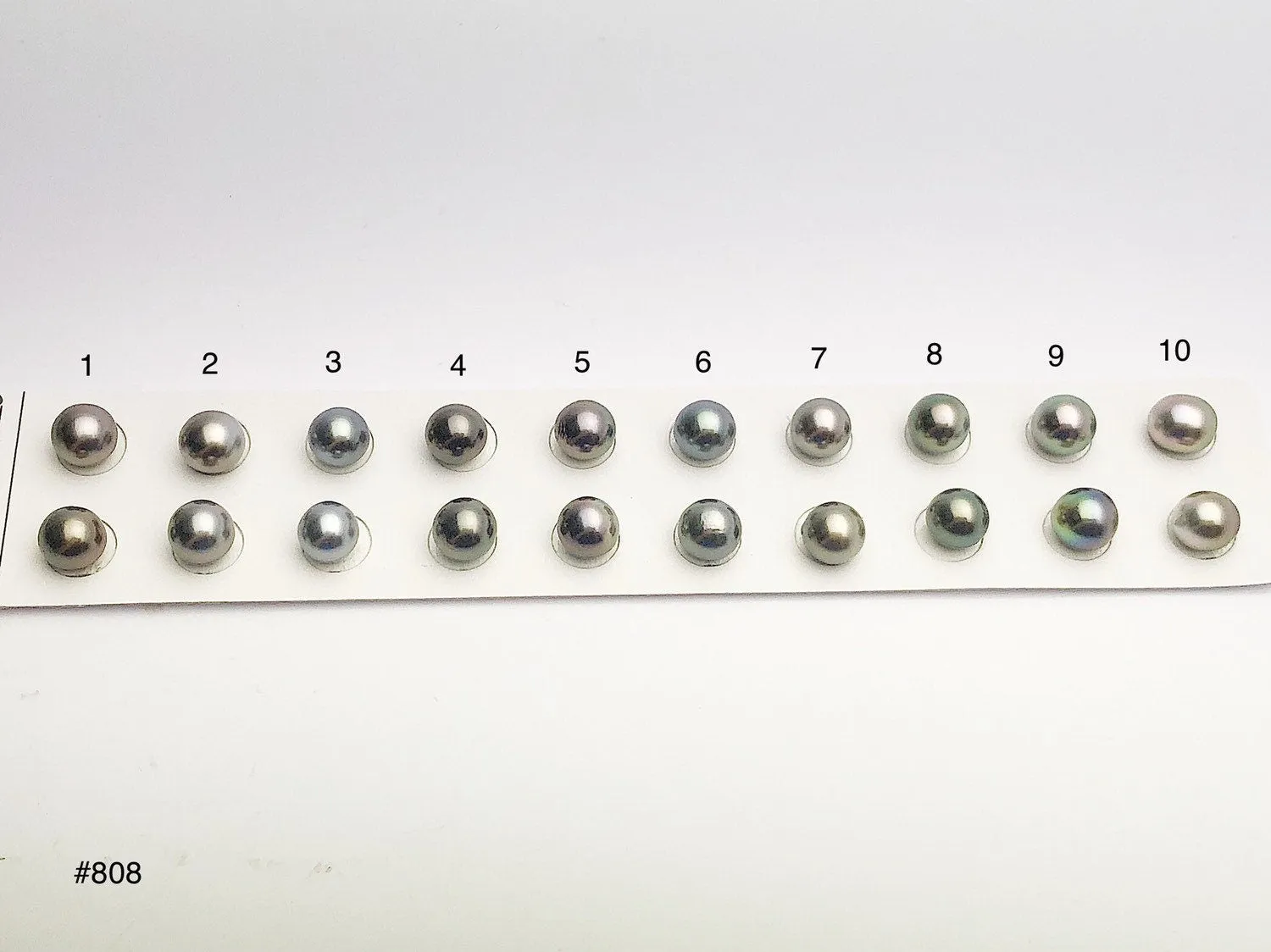 9-9.5mm Tahitian Pearls Round, AAA, Loose Matched Pairs 9mm (808)