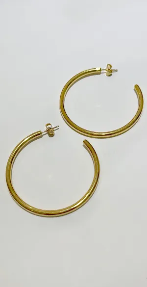 After Ego Gold Hoop Earrings