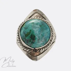Arts & Crafts Chrysocolla Statement Ring