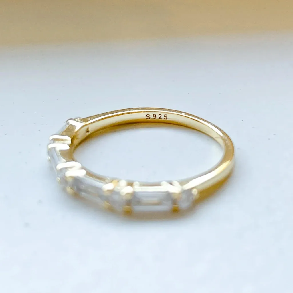 Baguette Ring | 925 Sterling Silver Women's Stackable Rings