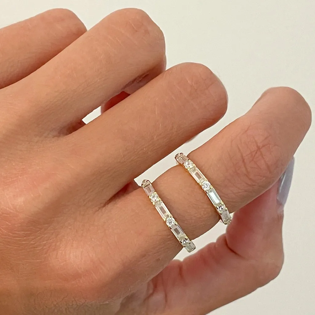 Baguette Ring | 925 Sterling Silver Women's Stackable Rings