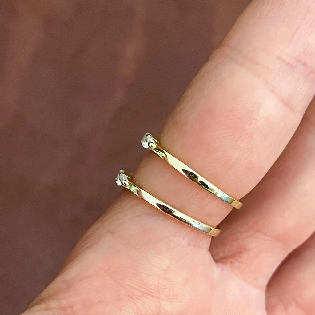 Baguette Ring | 925 Sterling Silver Women's Stackable Rings
