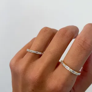 Baguette Ring | 925 Sterling Silver Women's Stackable Rings
