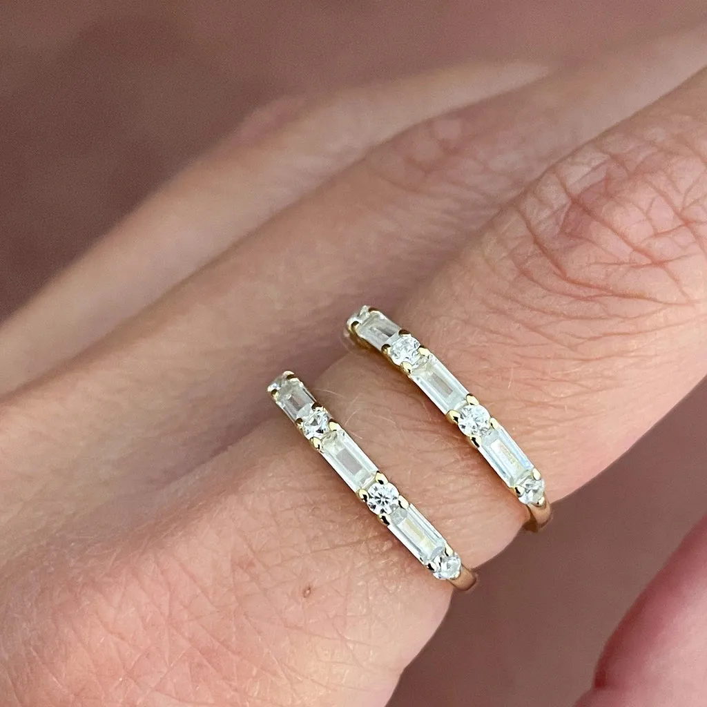 Baguette Ring | 925 Sterling Silver Women's Stackable Rings
