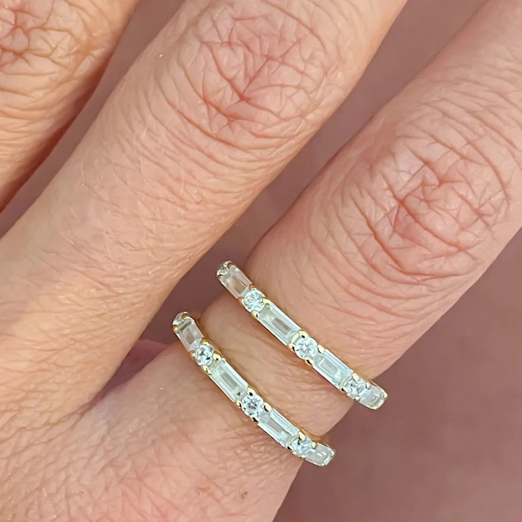 Baguette Ring | 925 Sterling Silver Women's Stackable Rings