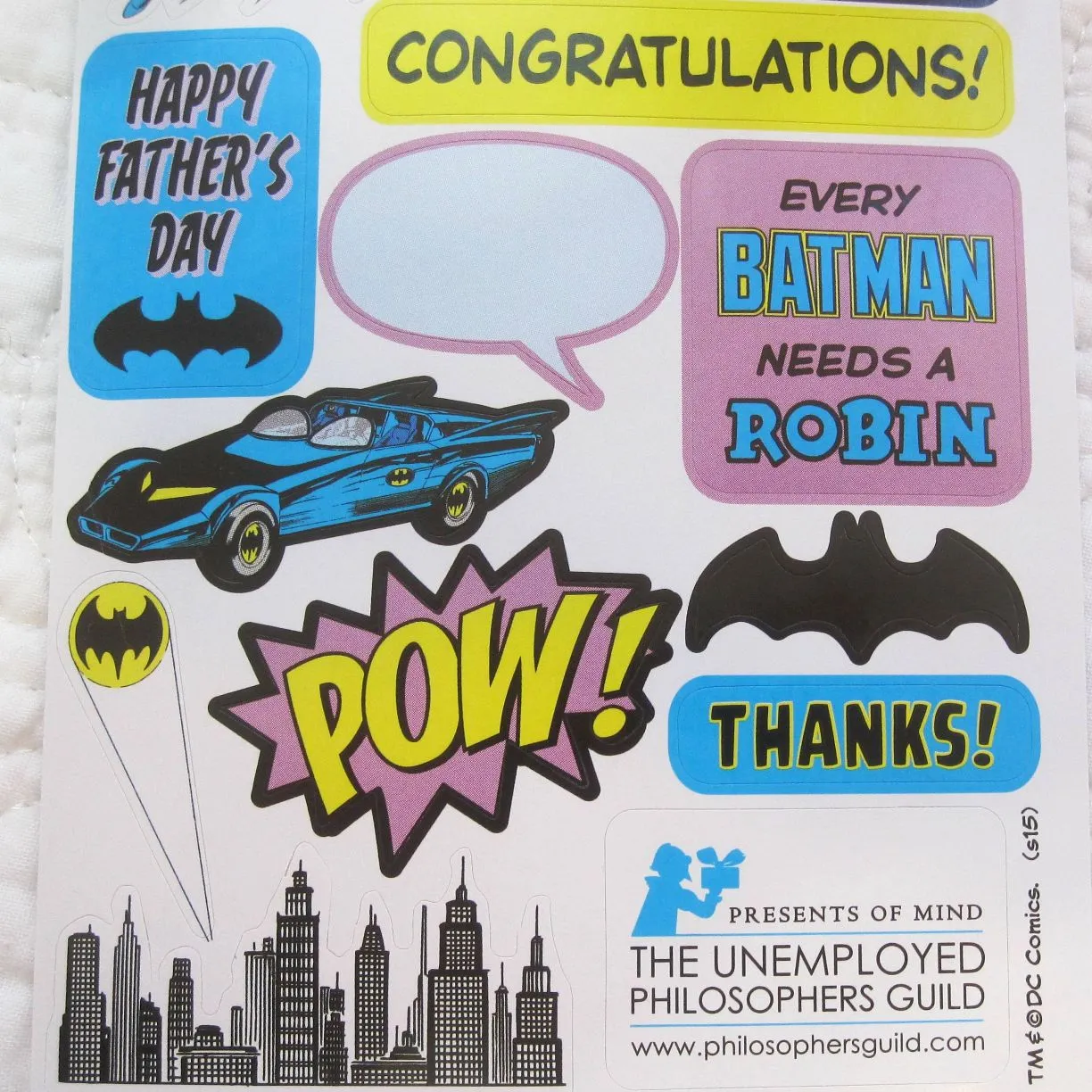 Batman "Quotable Notable" Die Cut Silhouette Greeting Card