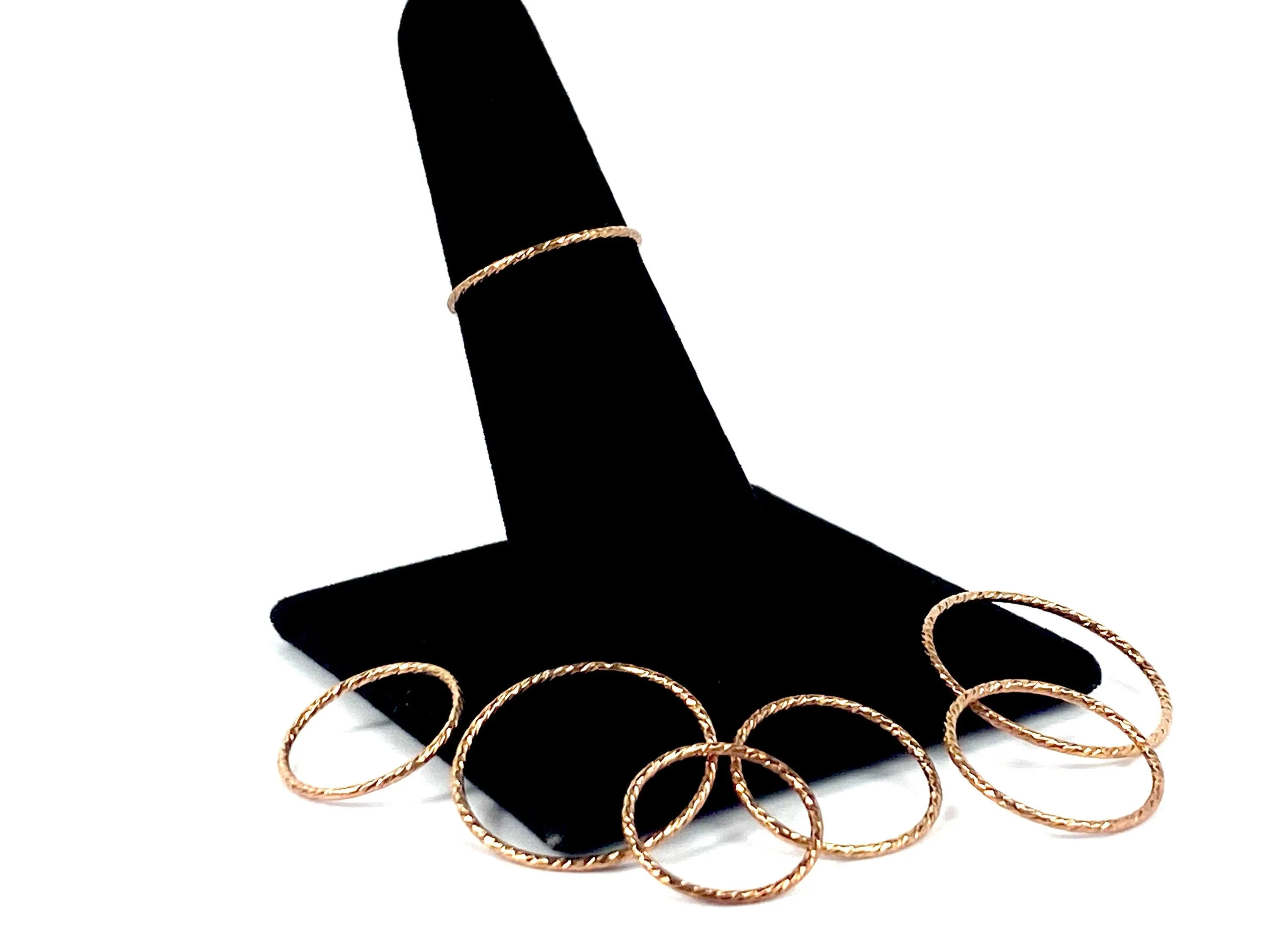 Beautiful 14KRGF Sparkle Stacking Ring, 14KGF Rose Gold Fill, Stacking Ring