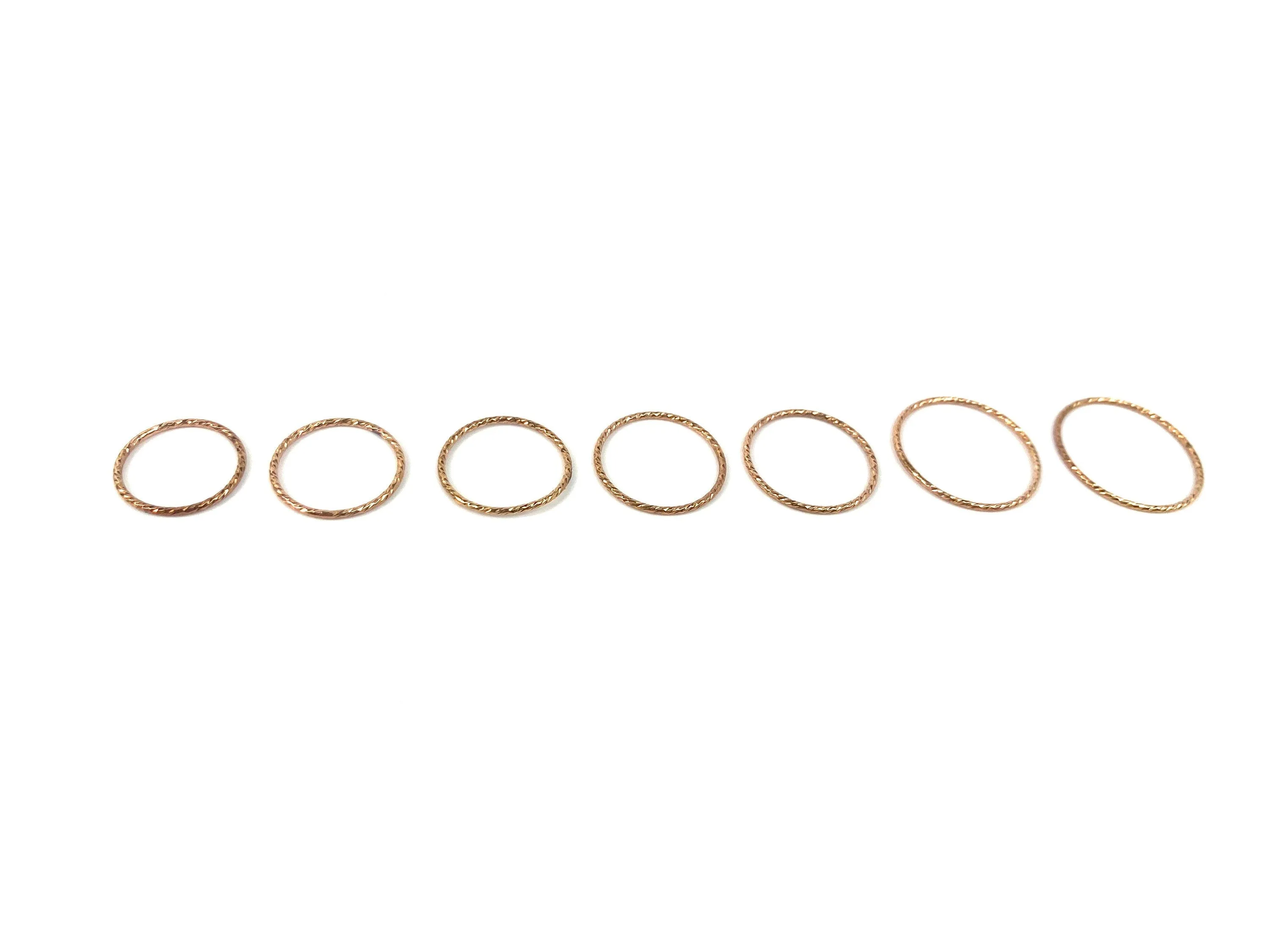 Beautiful 14KRGF Sparkle Stacking Ring, 14KGF Rose Gold Fill, Stacking Ring