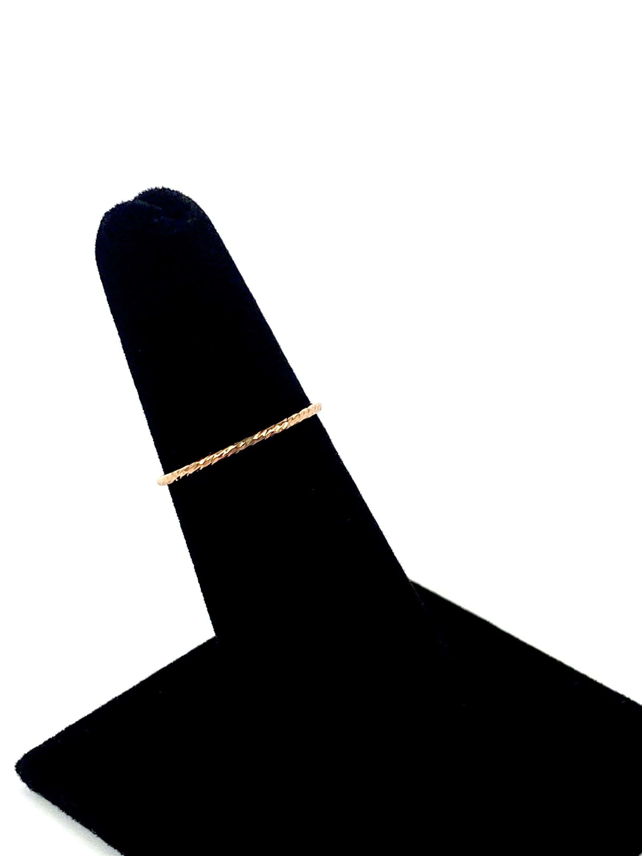 Beautiful 14KRGF Sparkle Stacking Ring, 14KGF Rose Gold Fill, Stacking Ring